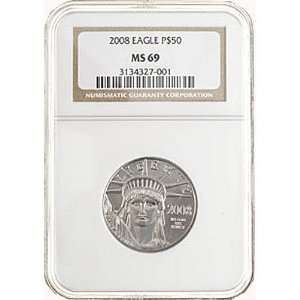  2008 $50 Platinum American Eagle MS69
