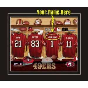  San Francisco 49ers Customized Locker Room 12x15 Matted 