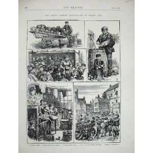 1872 Street Vendors London Barrow China Costermongers  