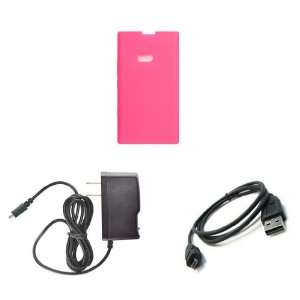 Nokia Lumia 900 Premium Combo Pack   Pink Silicone Soft 