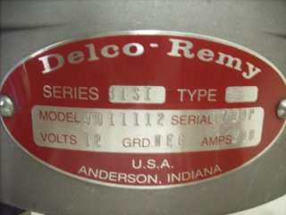 Delco Remy 12V / 200 Amp 31SI Alternator # 19011112  