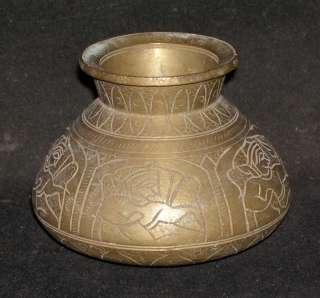 Antique Traditional Indian Brass Bowl Kalasha (Lota) Rare Decorative 