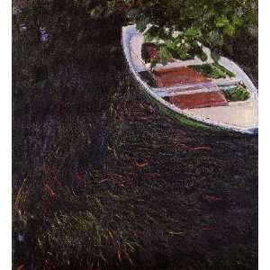   Inch, painting name The Row Boat, by Monet Claude