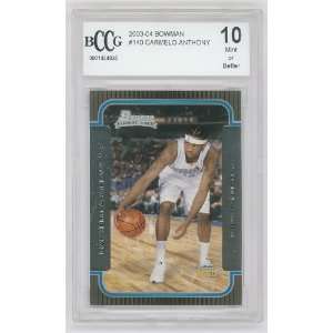  Carmelo Anthony 2003 04 Bowman Rookie Beckett BCCG Graded 