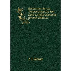   Du Son Dans Loreille Humaine (French Edition) J L Rouis Books