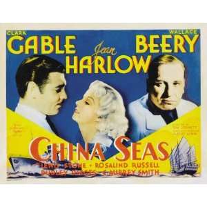   Movie B 27x40 Clark Gable Jean Harlow Wallace Beery