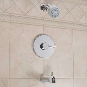 Rotunda Pressure Balance Tub and Shower Faucet Set with Lever Handle 