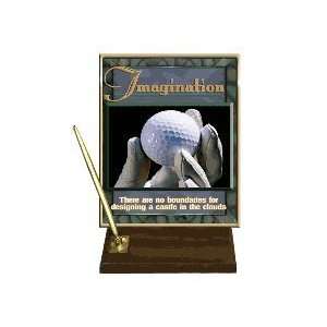  Imagination (Golf) Desktop Pen Set with 8 x 10 Gold 