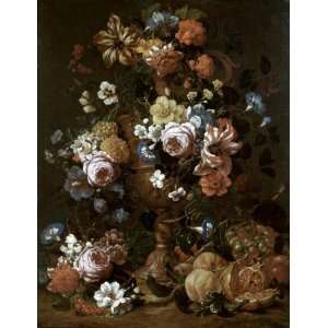  Roses, Carnations & Other Flower In An Urn Arts, Crafts 