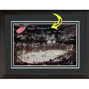  Detroit Red Wings PERSONALIZED Framed Print with Players 