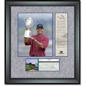 PGA Tiger Woods Unsigned Major Moments Collection 17x19 Framed Photo 