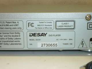 Desay Model DS 501 Slimline Silver Compact DVD Player  
