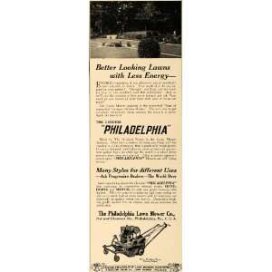  1925 Ad Philadelphia Lawn Mower Company Horse Motor 