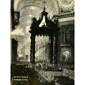 1939 Print Pope Pius XII Roman Catholic Coronation St. Peters Basilica 