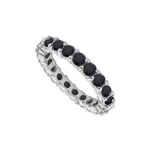 Black Diamond Eternity Band  14K White Gold   3.00 CT Diamonds