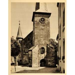  1932 Church Diekirch Luxembourg Architecture Steeple 