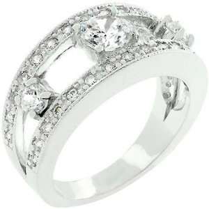   Zirconia Prong Set Anniversary Ring in Size 5 Kate Bissett Jewelry
