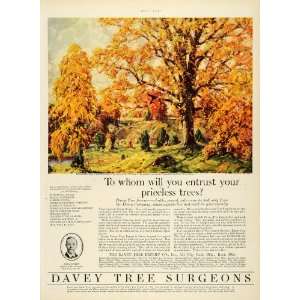  1927 Ad Davey Tree Surgeons William Rockefeller Greenwich 