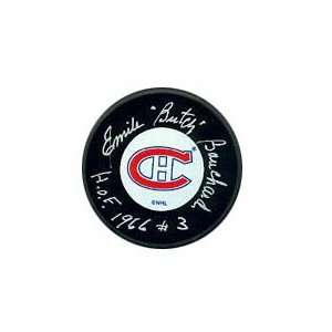  Butch Bouchard Autographed Puck