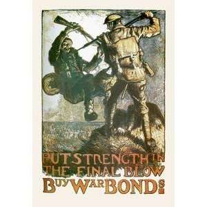   Vintage Art Put Strength In The Final Blow   08847 8