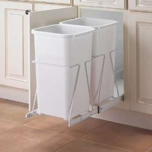  Slide Out Waste & Recycling Bin/Non Lidded in White
