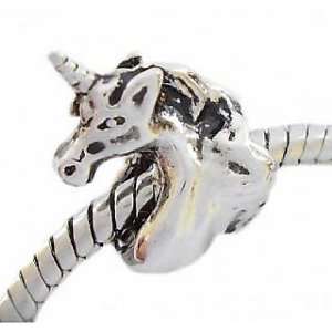 slide on Charm Bead   unicorn   Beads by SL art #16129, Beads bracelet 