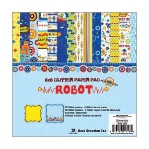  Robot Double Sided Cardstock Pack 6X6 24 Sheets Arts 