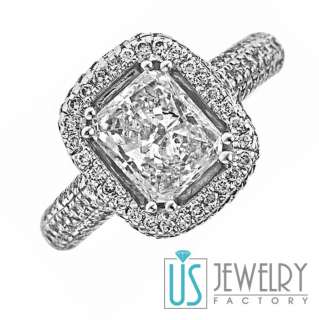   BRILLIANT CUT DIAMOND ENGAGEMENT RING VINTAGE DESIGN 18K WHITE GOLD