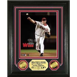 Brandon Webb Photo Mint W/ Two 24Kt Gold Coins  Sports 