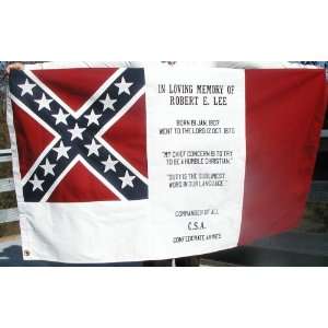    Civil War, Confederate, Robert E Lee Memorial Flag 