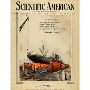 1920 Cover Scientific American Ship Dock Structure 
