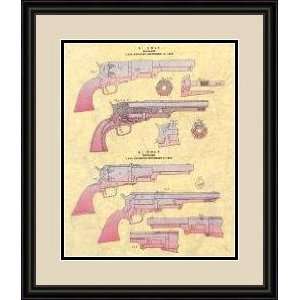  Colt Revolver by Patent Poster   Framed Artwork