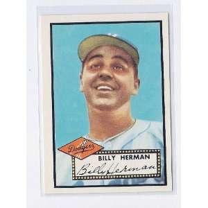   1952 Reprint #394 Billy Herman Brooklyn Dodgers