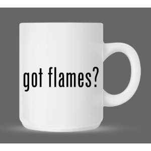   flames?   Funny Humor Ceramic 11oz Coffee Mug Cup