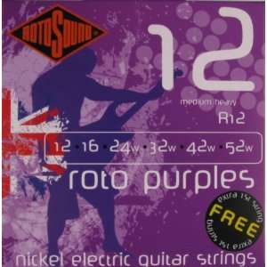 RotoSound Electric Guitar Nickel Electrics Roto Purples, .012   .052 