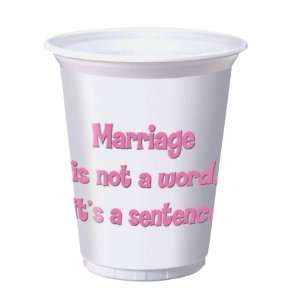  Bachelorette Party Plastic Beverage Cups   Marriage 
