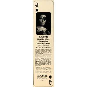   Ad Lane Playing Cards Queen Burbank California   Original Print Ad