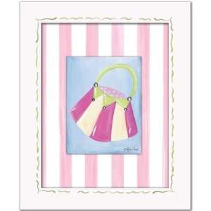  Little Ladies Purse Framed Giclee Wall Art Color Lavender 