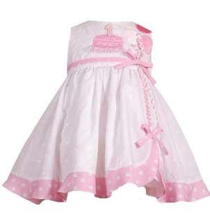 New Girls Rare Editions White Pink Birthday Dress sz 3T  