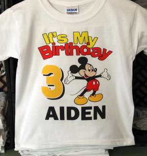 Personalized Its My Birthday Mickey Mouse Birthday T Shirt  