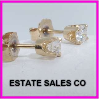 Round Diamond Stud Earrings in 14kyg Mounts .40 ct VS1  