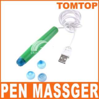 Portable 4 Head Massage Beauty USB Pen Type Mini  Massager  