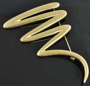 Estate Vtg Tiffany & Co Paloma Picasso 18K Yellow Gold Scribble Pin 