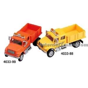   International 4900 2 Axle Crew Cab Short Solid Stake Bed Truck