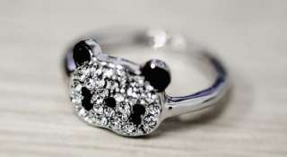 New Korean Style Cute Panda Ring Animal Fashion Lady Finger Ring Free 