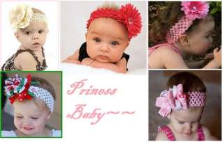 Girl Newborn Baby Crochet Headband U can pick 24 color  