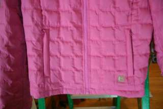 KENNETH COLE REACTION Hot Pink Light Down Quilted Jacket S MINT  