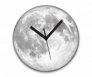 Glow in the Dark Moon Clock Glows at night Room Wall Clock Decor for 