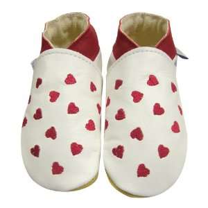   Daisy Roots Gorgeous Leather Hearts Baby Shoes Size 12 18 Mths Baby