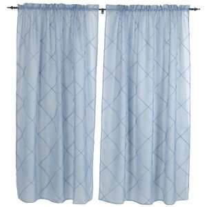  Lees Pin tuck Voile 60 by 84 Inch Curtain Panel 2 Pack 